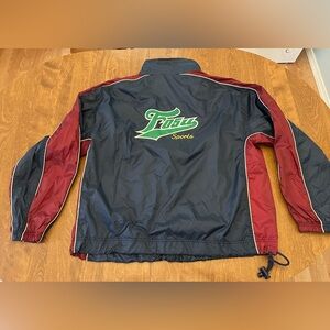 VOS Sports Windbreaker Mens XL Navy Lined Jacket 1980s 1990s Vintage